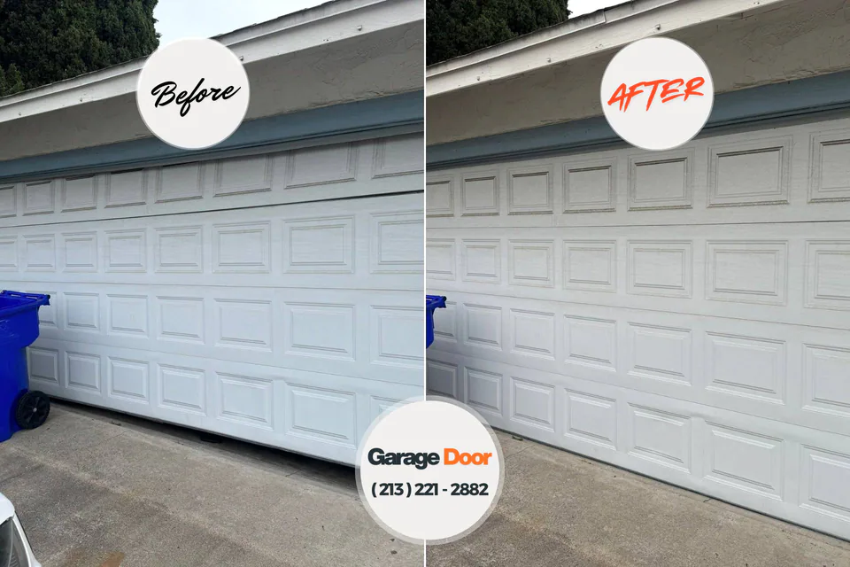 Before and after: garage door repair Gold Bar, WA